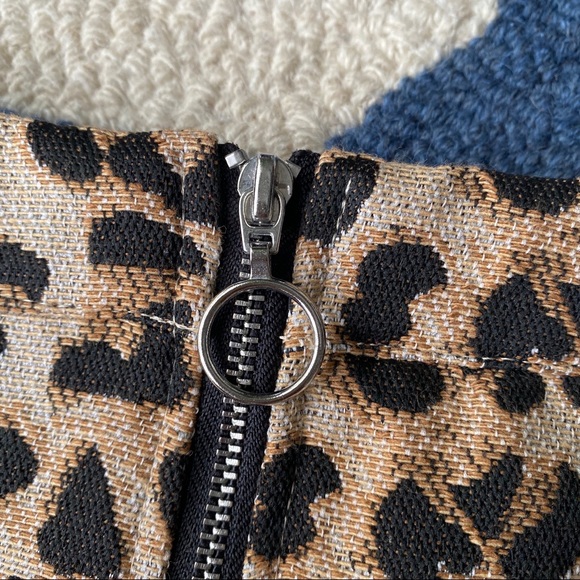 π PRIMARK LEOPARD PRINT ZIPPER HIGH WAIST MINI SKIRT! - Picture 7 of 9